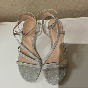 Kate Spade Silver Shimmer Metallic Heel Sz 8.5